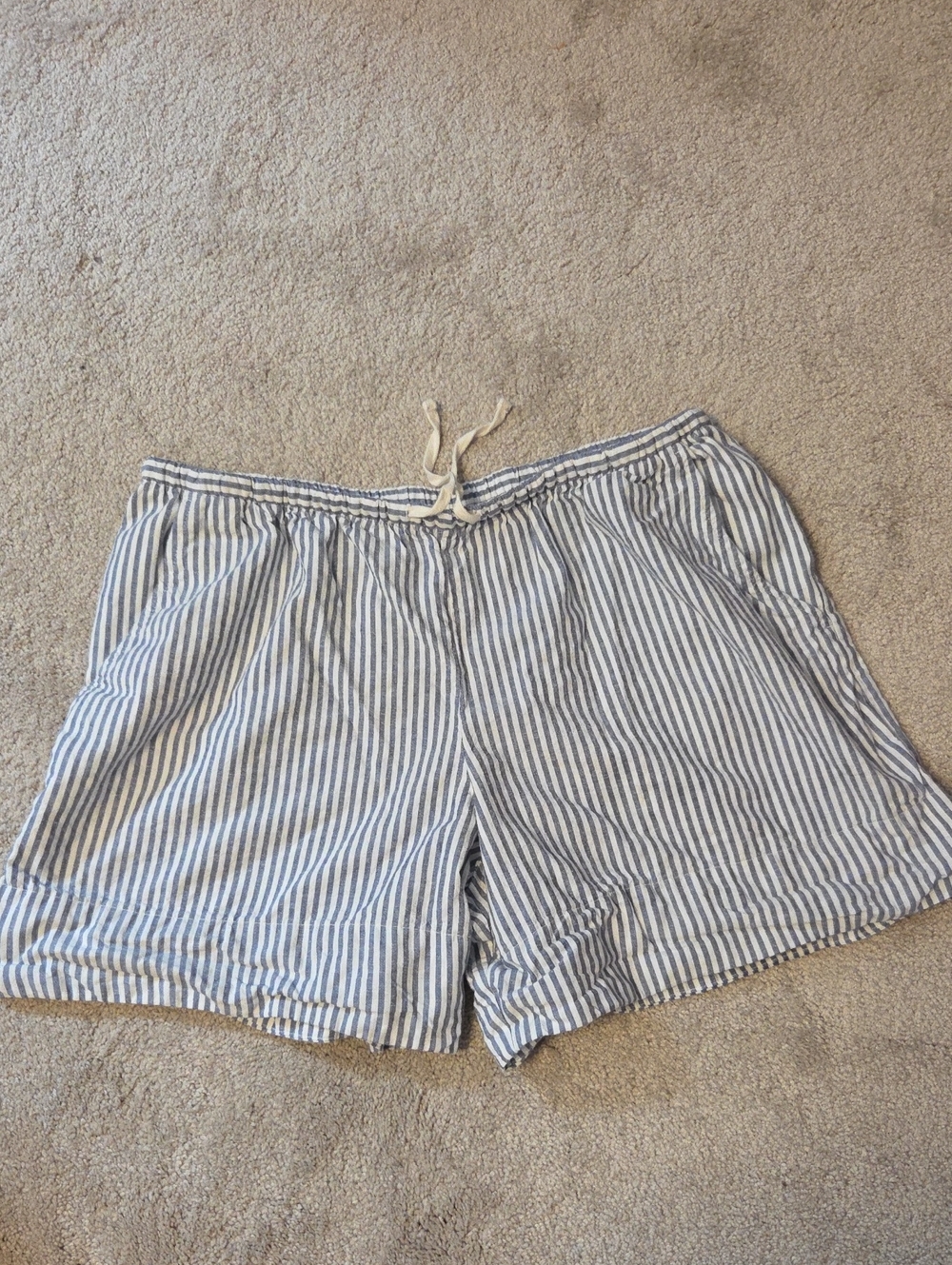GAP Blue & White Striped Drawstring Women's Shorts